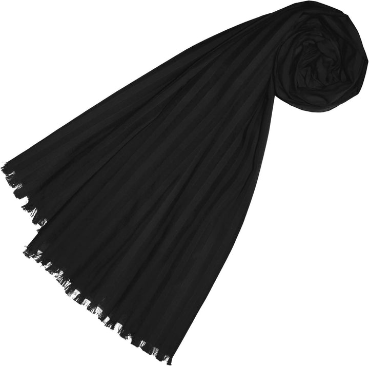 Lorenzo Cana Herren Schal aus feinster Baumwolle mit Seide aufwändig jacquard gewebte dezente Web St