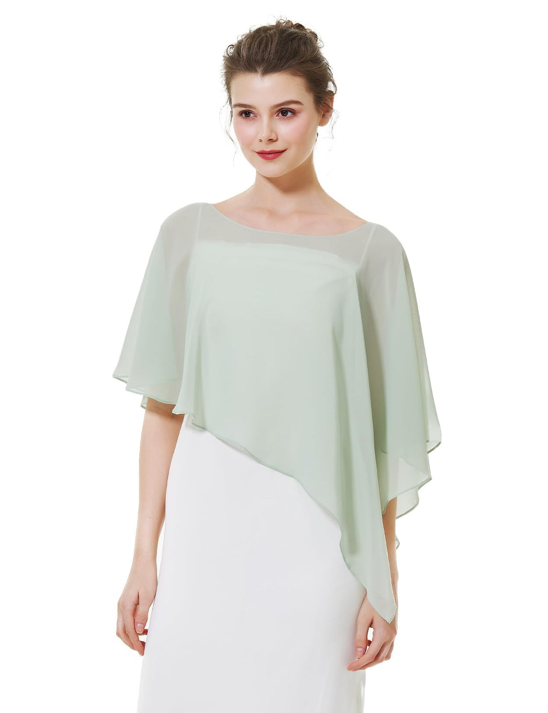 BEAUTELICATE Damen Chiffon Schal Stola Eleganten Cape Umhang für Braut Sommer Hochzeits Festliche Ab