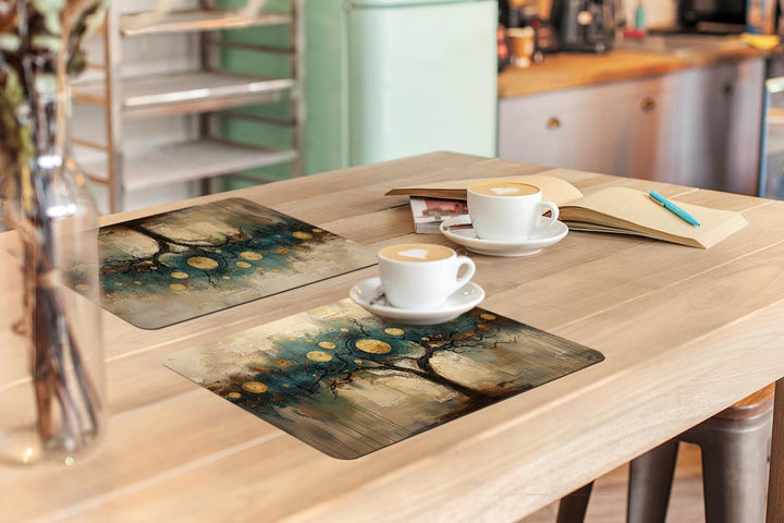 KitchenYeah© Platzsets Abwaschbar 6-Teilig 45x30 cm Tischsets Platzdeckchen Platzset Unterlage Tisch