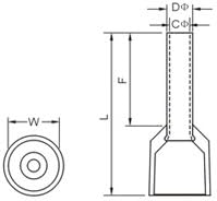 800 x Aderendhülsen-Sortiment - isoliert - Querschnitt 0,5 0,75, 1,0 1,5 2,5 4,0 6,0 10,0 mm² Länge