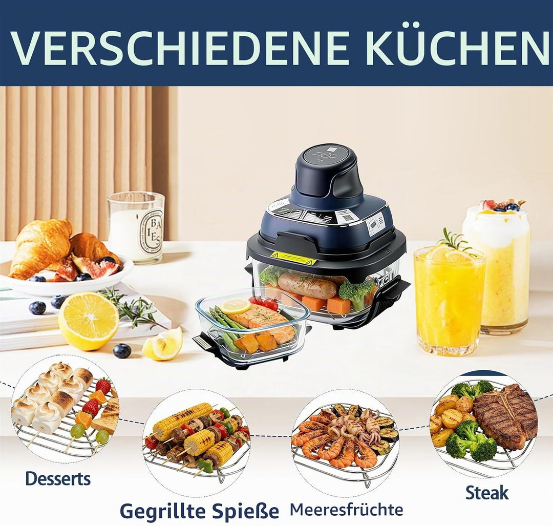 2 Stück Grillrost Edelstahl Kompatibel mit Ninja Crispi AirFryer Ersatzgitterrost für Ninja Crispi G