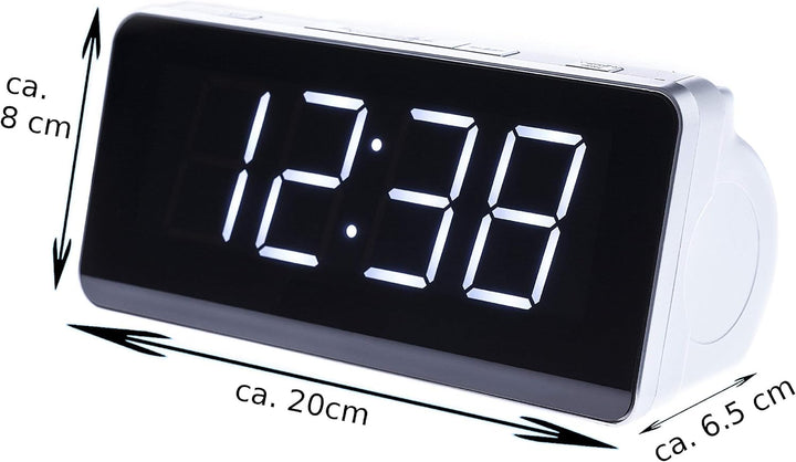 Camry CR1156 Uhrenradio (Radio/Digitaler LCD Wecker, Dual Alarm, Weckfunktion) Weiss, CR 1156