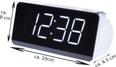 Camry CR1156 Uhrenradio (Radio/Digitaler LCD Wecker, Dual Alarm, Weckfunktion) Weiss, CR 1156