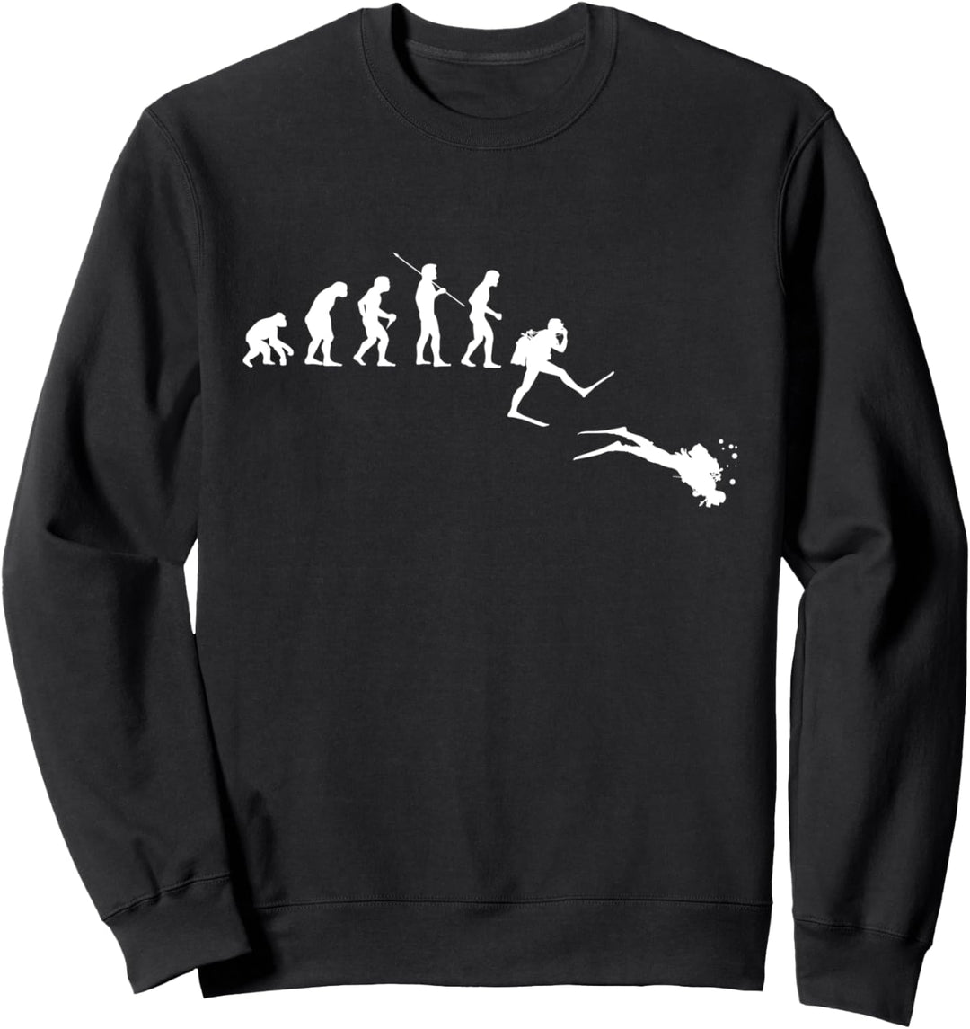 Evolution des Tauchers Geschenk Tauchlehrer Tauchschüler Sweatshirt