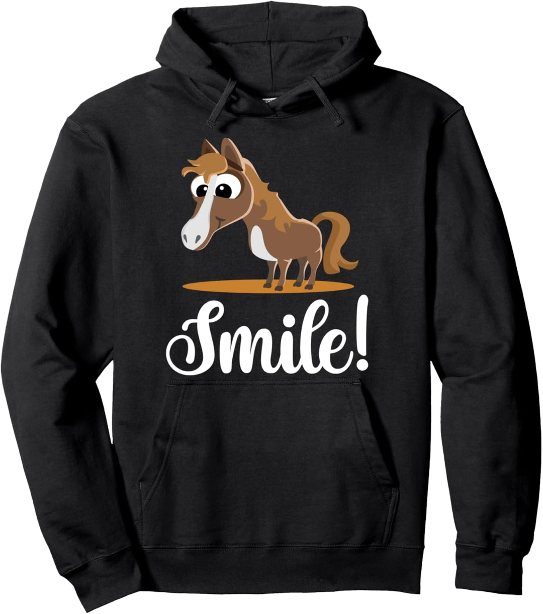 Pferdestall Pony Lachen Pferde Mädchen Reiterin Reiten Pferd Pullover Hoodie