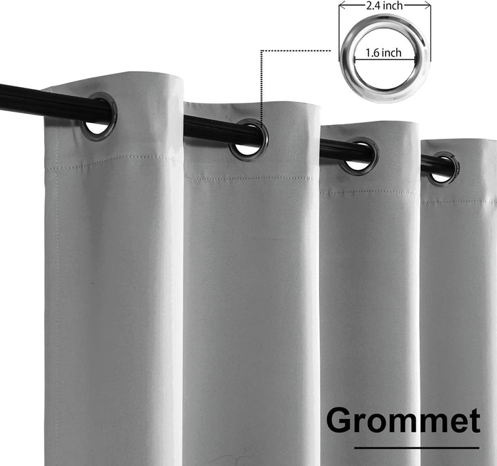 XWZO Blickdichte Vorhänge Verdunklungsvorhänge mit Ösen 2 Stücke Gardienen mit Raffhalter Lichtundur
