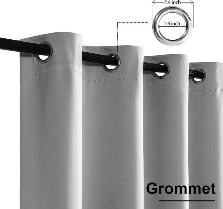 XWZO Blickdichte Vorhänge Verdunklungsvorhänge mit Ösen 2 Stücke Gardienen mit Raffhalter Lichtundur