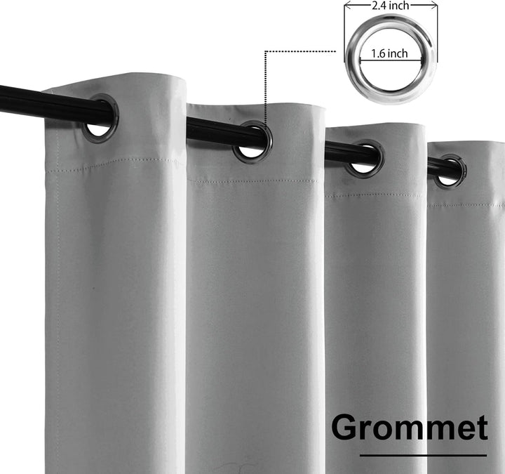 XWZO Blickdichte Vorhänge Verdunklungsvorhänge mit Ösen 2 Stücke Gardienen mit Raffhalter Lichtundur