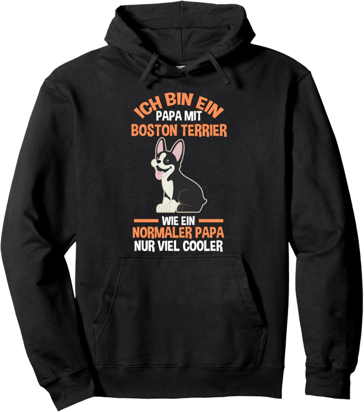 Papa Vatertag Boston Terrier Papa Pullover Hoodie