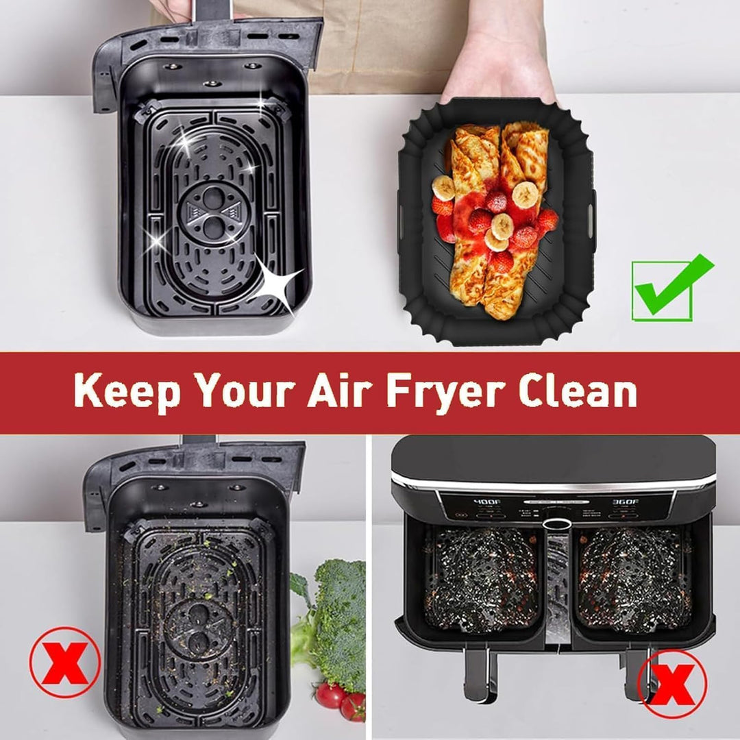 Ninja Heissluftfritteuse Zubehör 4 Stück, Airfryer Zubehör für Ninja Foodi Dual Zone AF400EU AF300EU