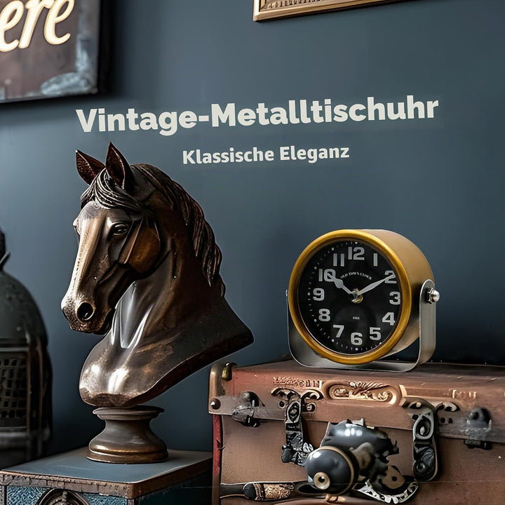 YOUKI Vintage Standuhr klein Tischuhren kaminuhr,Standuhren Analog Kaminuhren,Tischuhr Retro, Batter