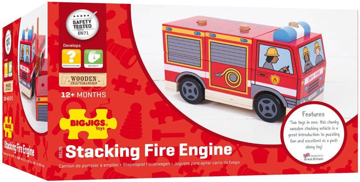 Bigjigs Toys Stapel-Feuerwehrauto