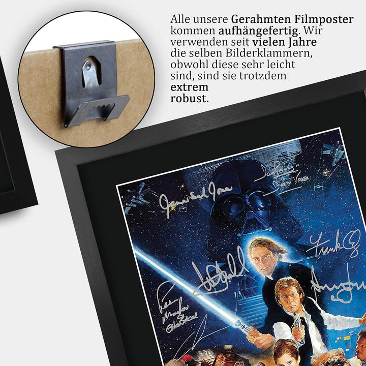 HWC Trading Star Wars Return Of The Jedi A3 Gerahmte Signiert Gedruckt Autogramme Bild Druck-Fotoanz