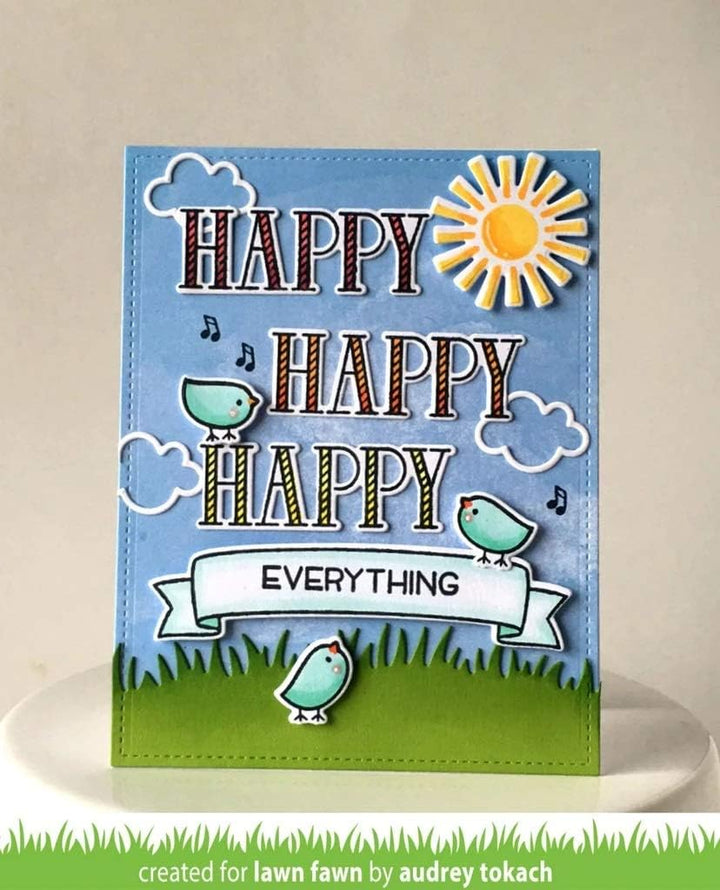 Lawn Fawn Bannertastic LF1336 Stempel, 10,2 x 15,2 cm, klar