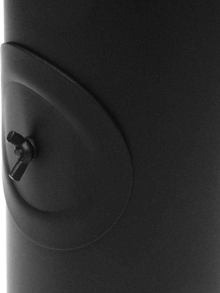 raik Rauchrohr/Ofenrohr 130 mm Durchmesser Länge 500 mm mit Reinigungsöffnung Stahlblech 2 mm Schwar