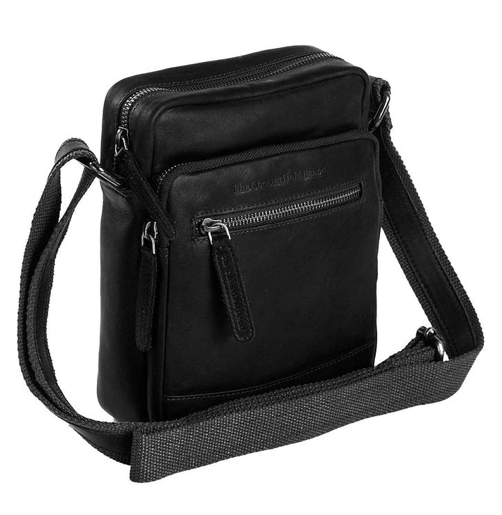 The Chesterfield Brand Wax Pull Up Birmingham Umhängetasche Leder 17 cm,Schwarz,M