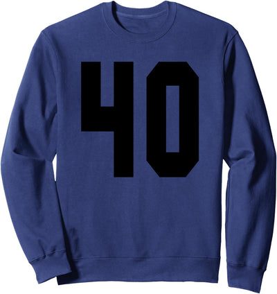 # 40 Team Sports Trikot vorne & hinten Number Player Fan Sweatshirt