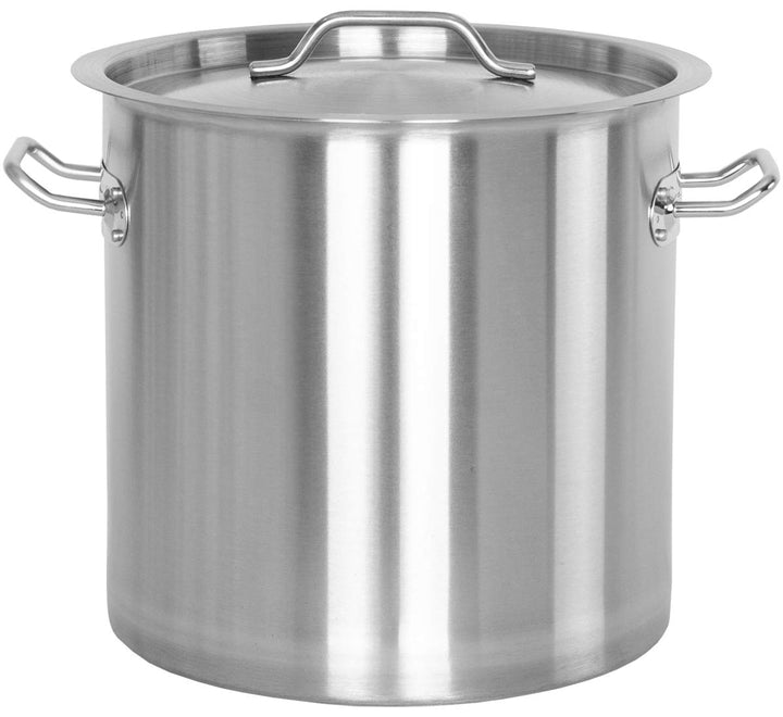 Beeketal 'BKT-12' Gastronomie Kochtopf ca. 11,5 Liter aus Edelstahl mit starken Griffen und Deckel,