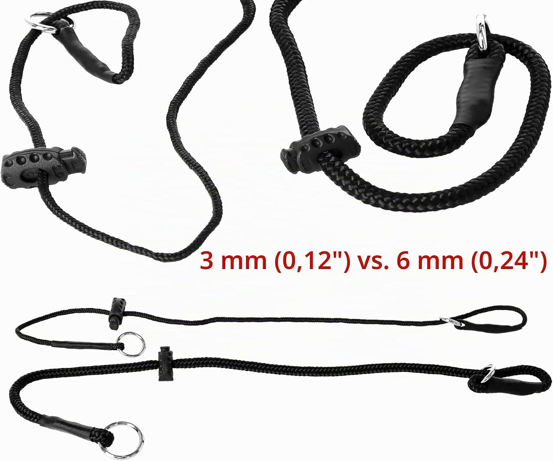 Dingo Gear Trainingshalsband für Hunde, sehr dünn, Starke Schnur, mit 1 Begrenzer, wasserdicht, lang
