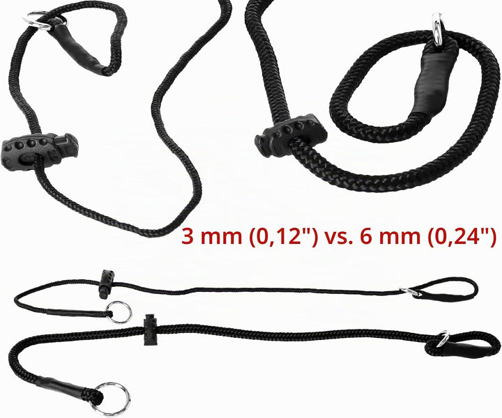 Dingo Gear Trainingshalsband für Hunde, sehr dünn, Starke Schnur, mit 1 Begrenzer, wasserdicht, lang