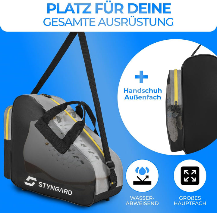 STYNGARD Schlittschuhtasche Damen & Herren Schlittschuhe Tasche - Inlinertasche für Eislaufschuhe un