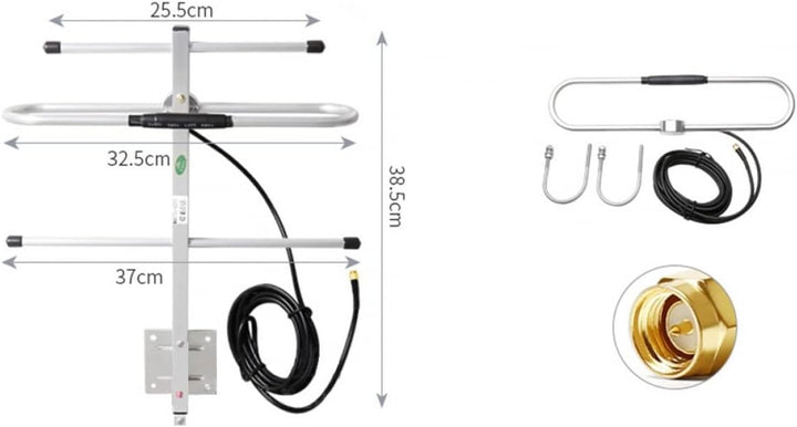 6dBi UHF 433MHz für YAGI Antenne für SMA Stecker Anschlusskabel RG58 Aussenantenne