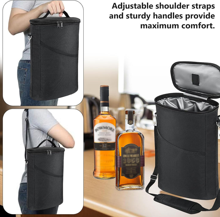Isolierter Weintasche, Flaschentasche, Kühltasche, Weinkühler Tasche, Isolierte Weinkühltasche, Trag