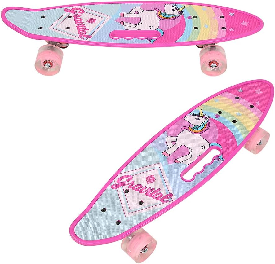 Longboards Komplett Skateboard Kinder Longboard Erwachsene Skateboard Anfänger aus Ahorn für Mädchen