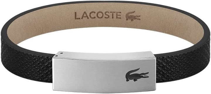 Lacoste Lederarmband für Herren Kollektion PORT Verziert mit petit piqué Muster - 2040110