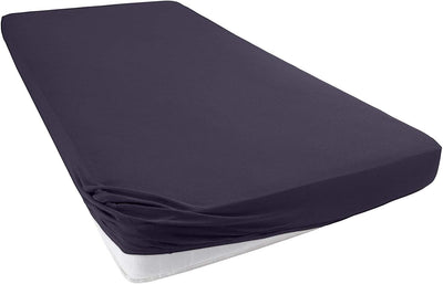 Zestri Boxspringbett Spannbettlaken Schwarz 180-200 x 200 cm Spannbetttuch - 160 g/m² Baumwolle - St