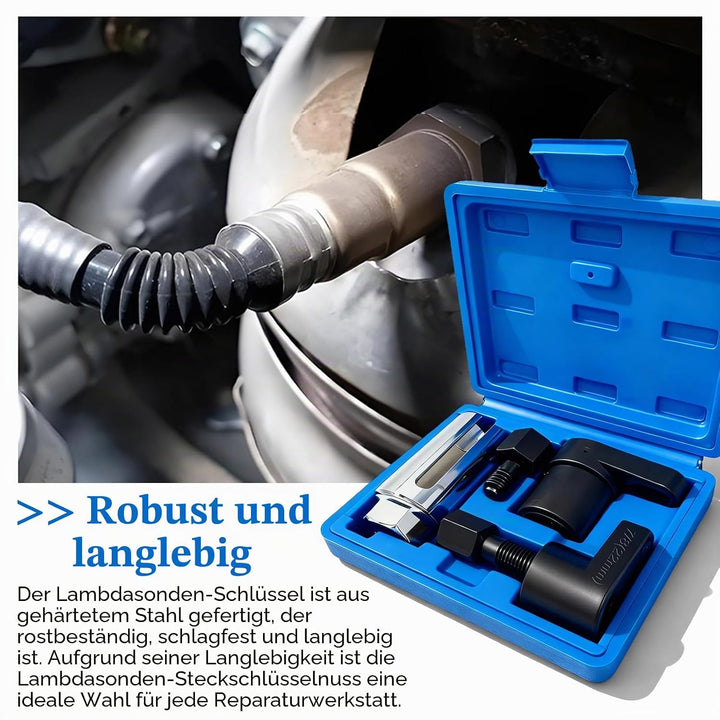 5 Stück Lambdasonden Schlüssel Nüsse Set, Lamdasonde Werkzeug und Gewindereparatur Satz, 22mm Sauers