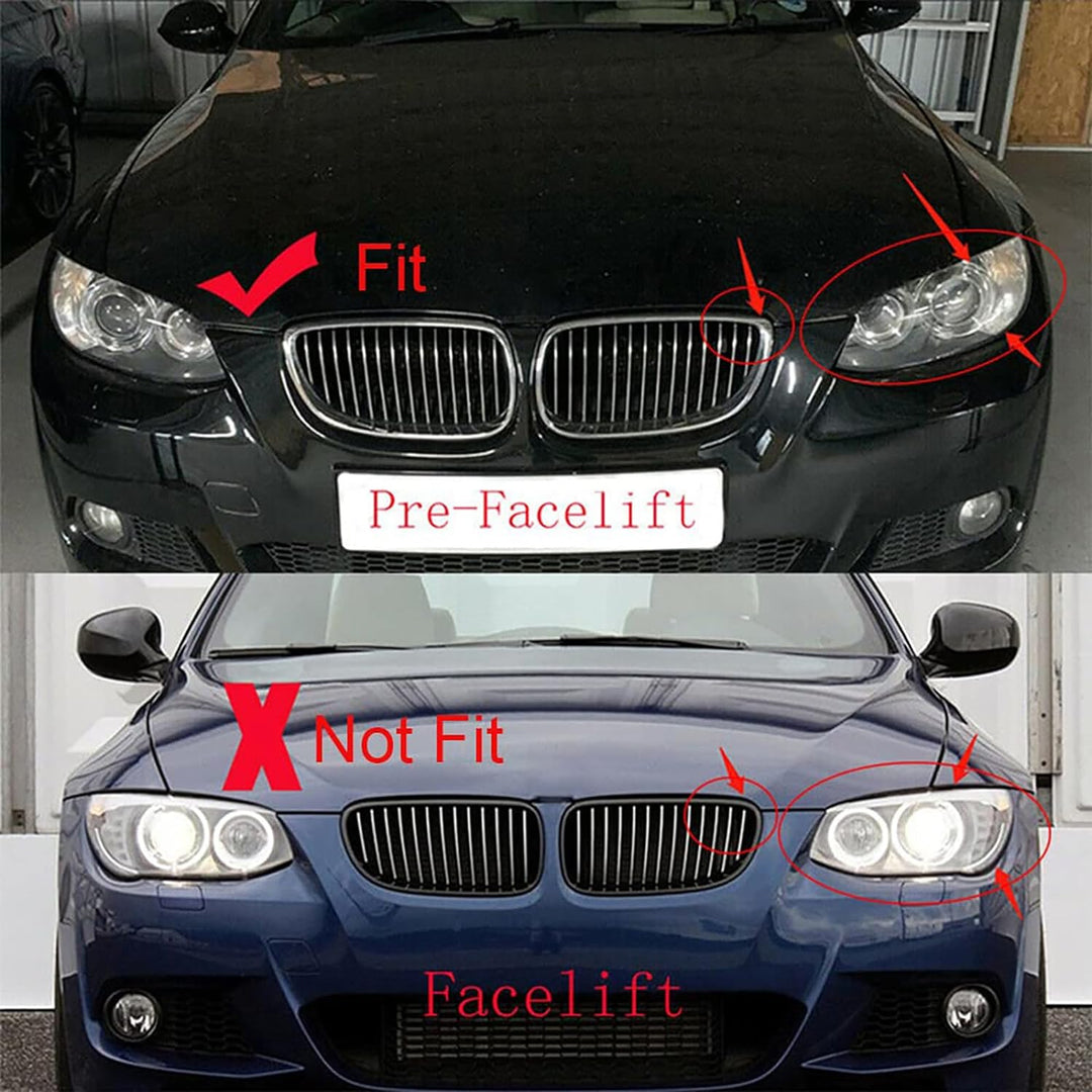 YIUBCZOQI E92 E93 Kühlergrill für BMW 3er E92 E93 nieren schwarz Facelift Nieren Coupe E92 E93 M3 Do