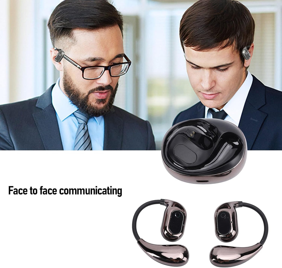 AI -Sprachübersetzer -Ohrhörer, Xg99 Echtzeit Bluetooth -Übersetzungs -Headset für 80 Sprachen, 4 Üb