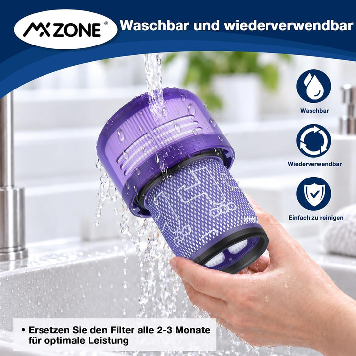 MXZONE HEPA Filter für Dyson V12 Detect Slim Absolute Extra Waschbar Ersatzteile V12 Filter Ersatz Z
