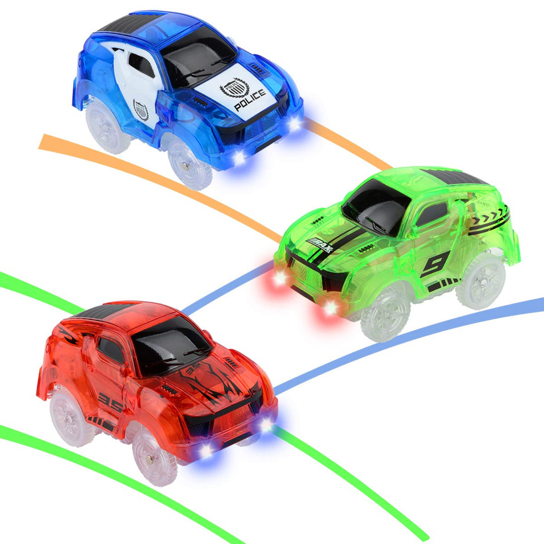 Strax Bahn Auto, Carrera Strax Autos Leuchtendes Spielzeugautos Rennstreckenzubehör Kompatibel mit M