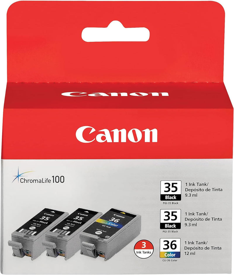 Canon PGI-35 Black Twin & CLI-36 Colour Ink Cartridge Bundle Pack