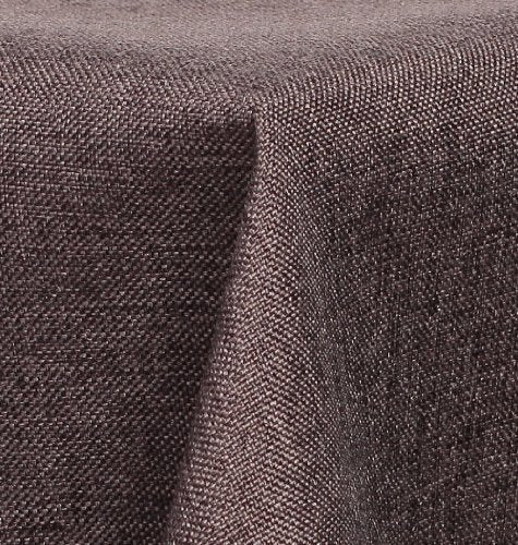 Textil Tischdecke - Leinen Optik - wasserabweisend Eckig 160x320 (Braun, ca. 160 x 320 cm) Braun ca.