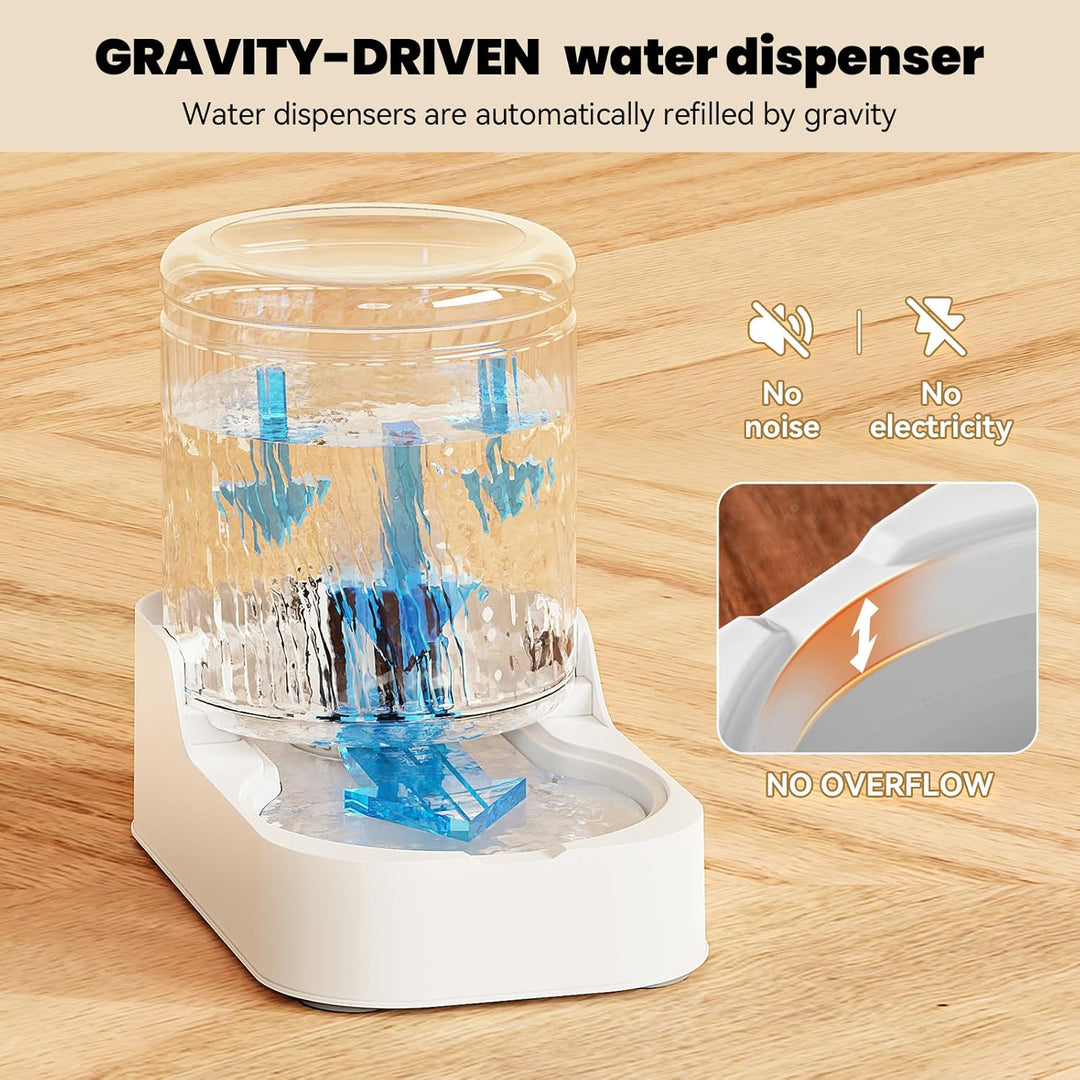 JUNSPOW Automatischer Katzen-Wasserspender, Hund Wassernapfspender Einstellbare Wasserspender, Auto