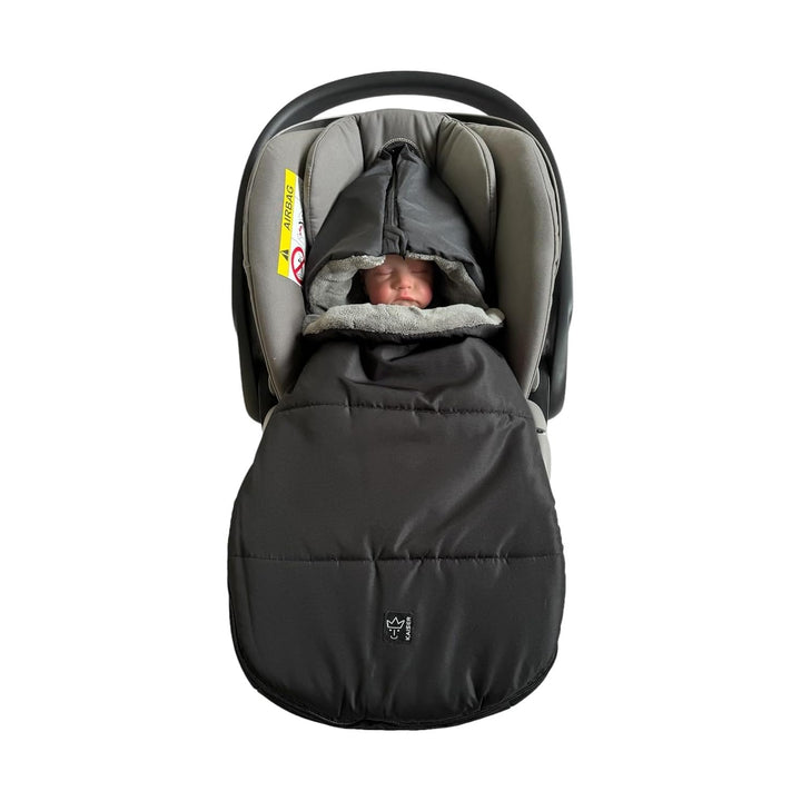 Kaiser 6538525 Babyschalenfusssack Hoody, schwarz