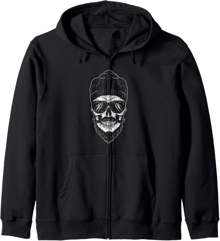 Hipster Schädel Kapuzenjacke