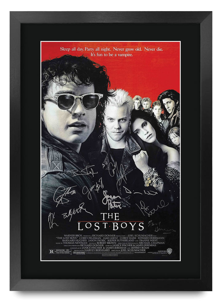 HWC Trading FR A3 The Lost Boys Filmplakat Corey Feldman, Kiefer Sutherland Gifts Printed Poster Sig