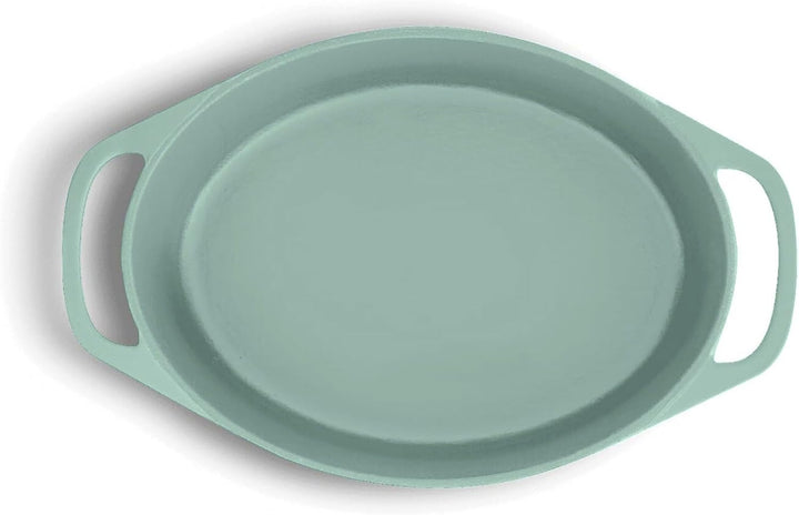 SPRINGLANE Cocotte mit Deckel, Mint, oval, 33 cm, 6,5 L, Gusseisen Bräter, Schmortopf Induktion Brät
