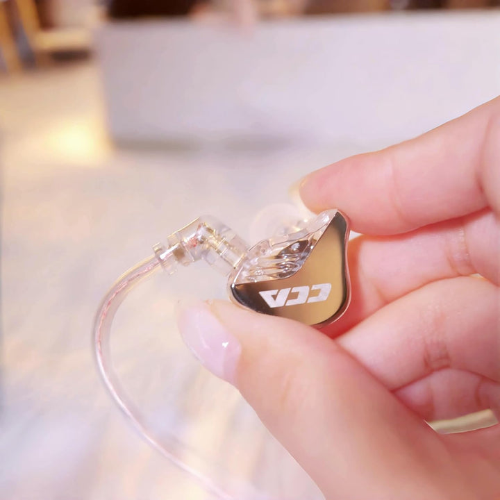 keephifi CCA CRA In Ear IEM Kopfhörer mit Mikrofon,3,8 μ Ultradünne Membran In Ear Monitor Kabel Kop