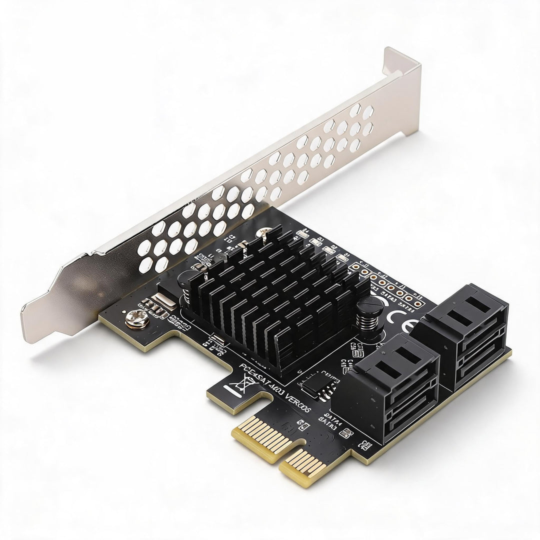 4 Port PCI Express -Expansionskarte, 6 Gbit/S PCIe Serial ATA 3.0 Expansionskarte 88SE9215 CHIP 4 Po