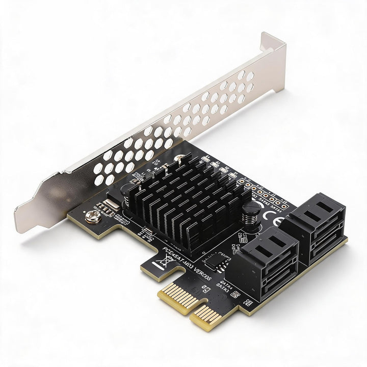 4 Port PCI Express -Expansionskarte, 6 Gbit/S PCIe Serial ATA 3.0 Expansionskarte 88SE9215 CHIP 4 Po