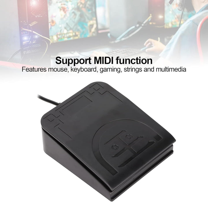 Leapiture USB-Fussschalter-Pedal, Transkriptions-Fussschalter-MIDI-Controller Ergonomisches Einzel-F