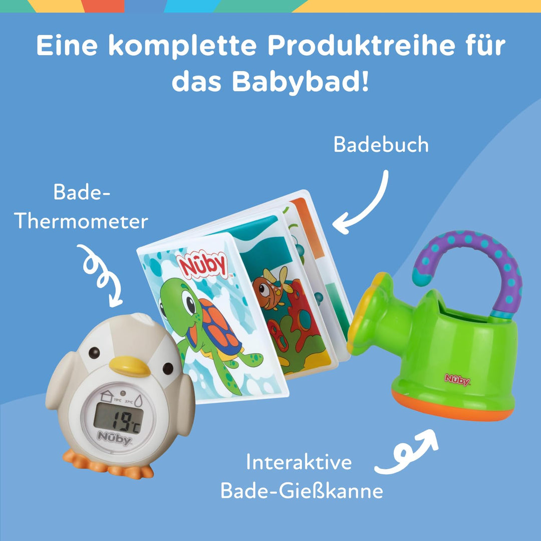 Nuby – Babybadewanne ab Geburt mit integrierter rutschfester Unterstützung & weichem Kopfpolster – K