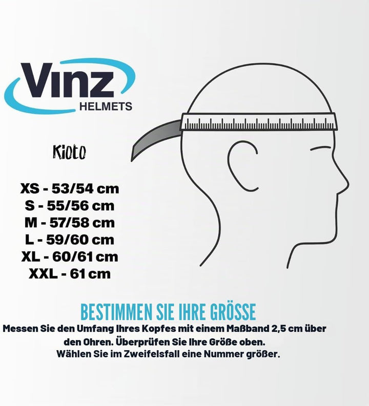VINZ Kioto Jethelm / Streetfighter Helm | ECE 22.06 zugelassen | Rollerhelm mit Sonnenvisier / Sonne