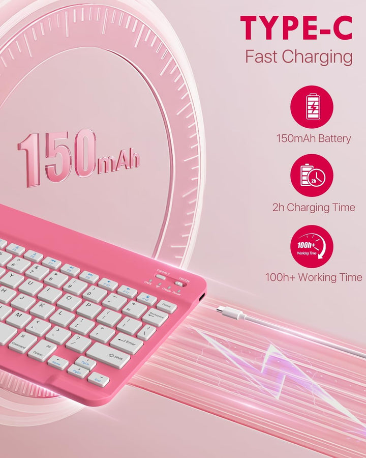 MoKo Tastatur Hülle für iPad 10th Generation 2022, iPad 10,9 Zoll, Multi-Winkel Magnetische Tablet H