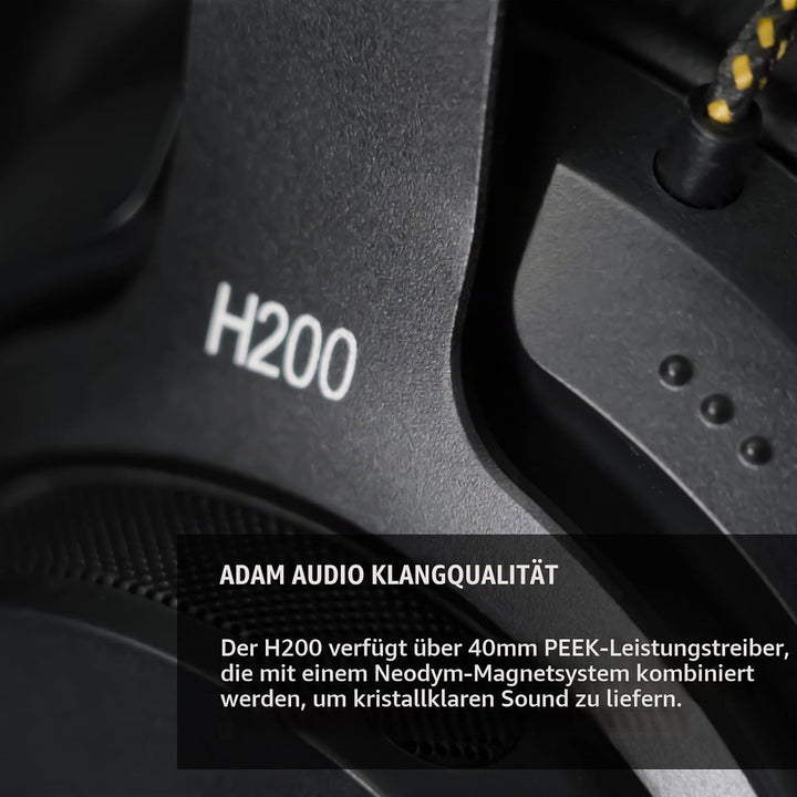 ADAM Audio H200: Geschlossene Studiokopfhörer mit mitgelieferter Software zur Klangoptimierung und S